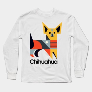 Chihuahua Robot Dog Owner Vintage Funny 1970s Chihuahua Long Sleeve T-Shirt